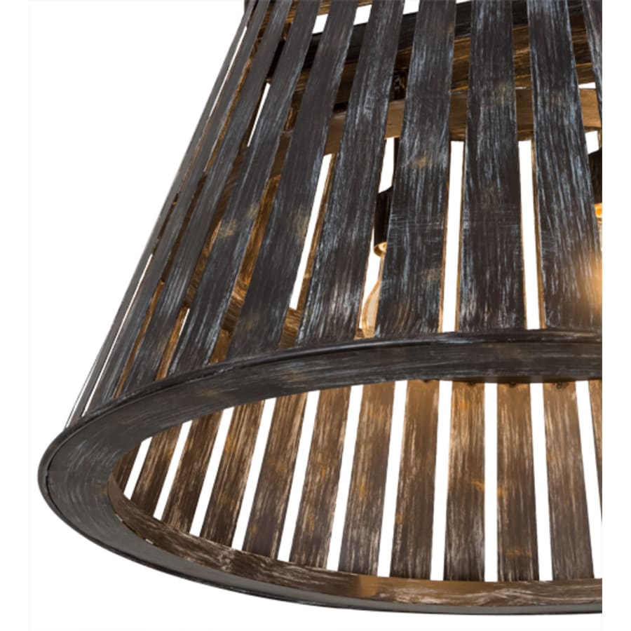 Peach Basket 2-Light 31" Wide Wood Pendant
