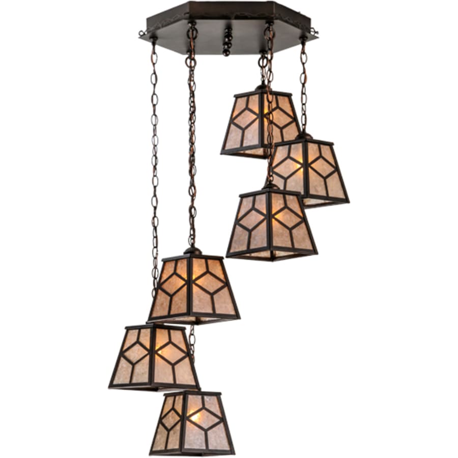 Craftsman 6-Light 27" Wide Multi-Light Pendant
