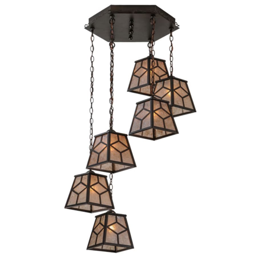 Craftsman 6-Light 27" Wide Multi-Light Pendant