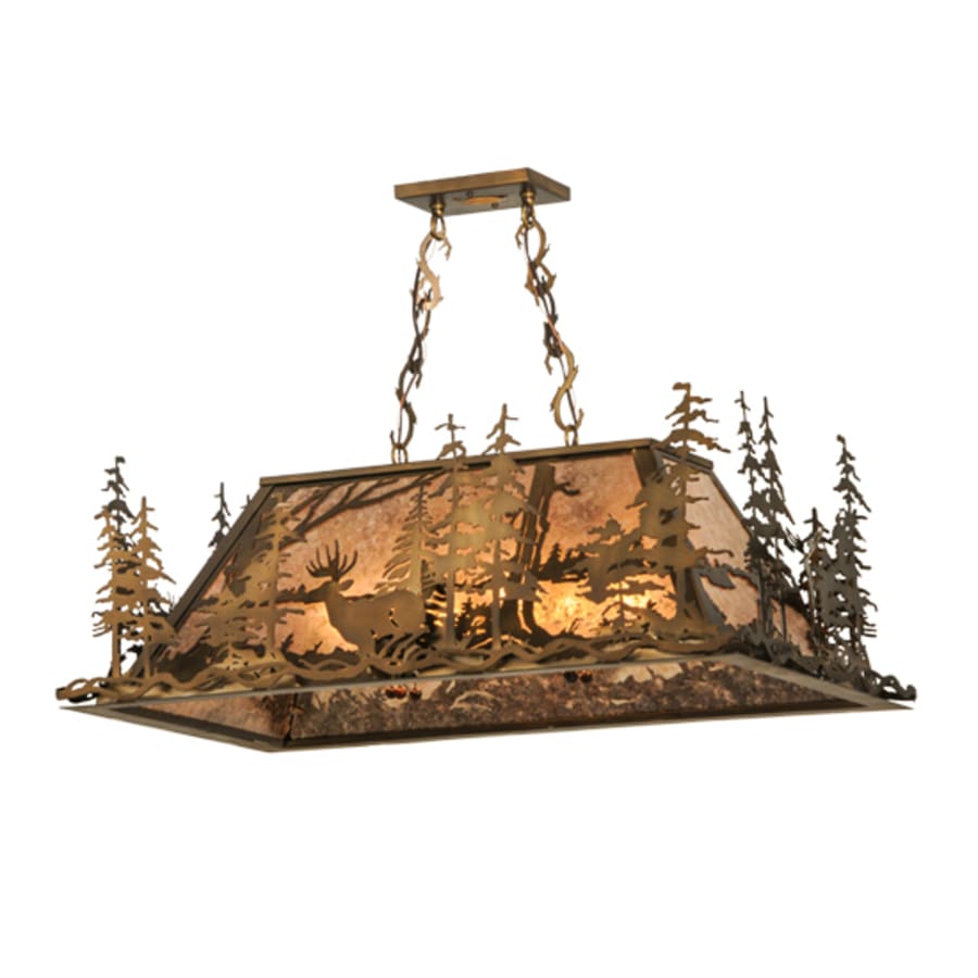 Deer Through the Trees 5-Light 34" Wide Linear Pendant