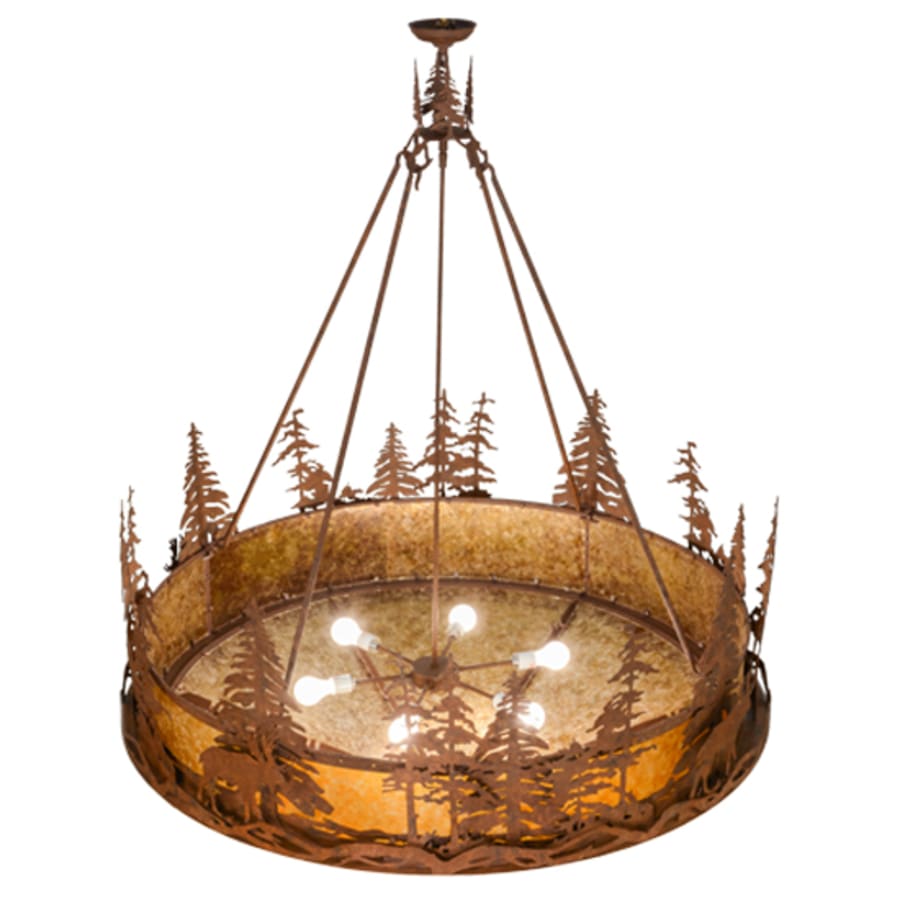 Moose At Dusk 6-Light 54" Wide Pendant