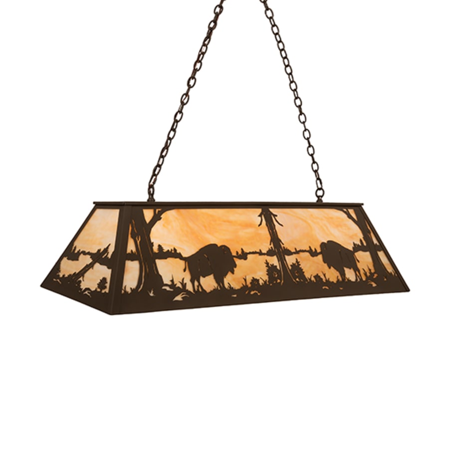 Buffalo At Lake 9-Light 60" Wide Linear Pendant