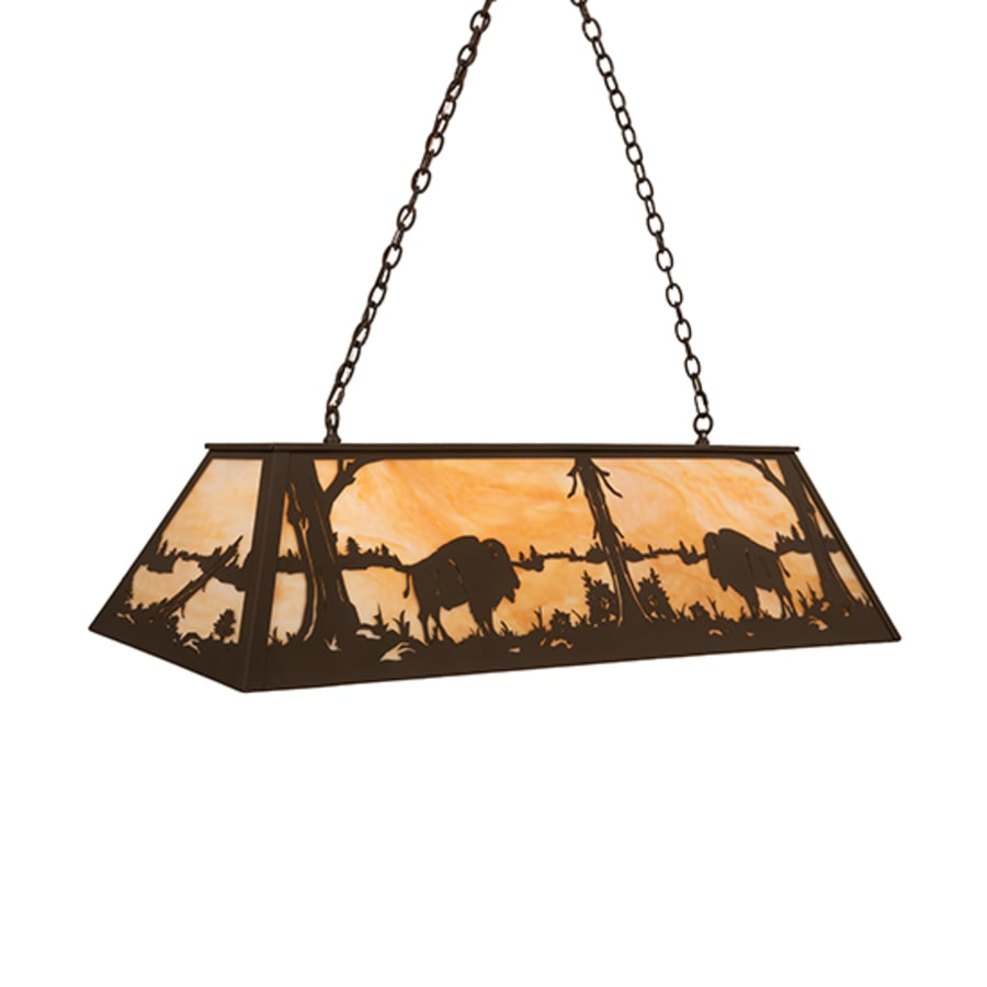 Buffalo At Lake 9-Light 60" Wide Linear Pendant