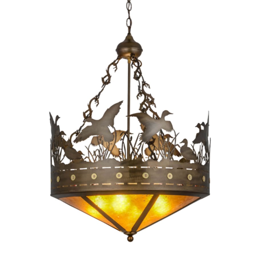 Ducks in Flight 4-Light 24" Wide Pendant