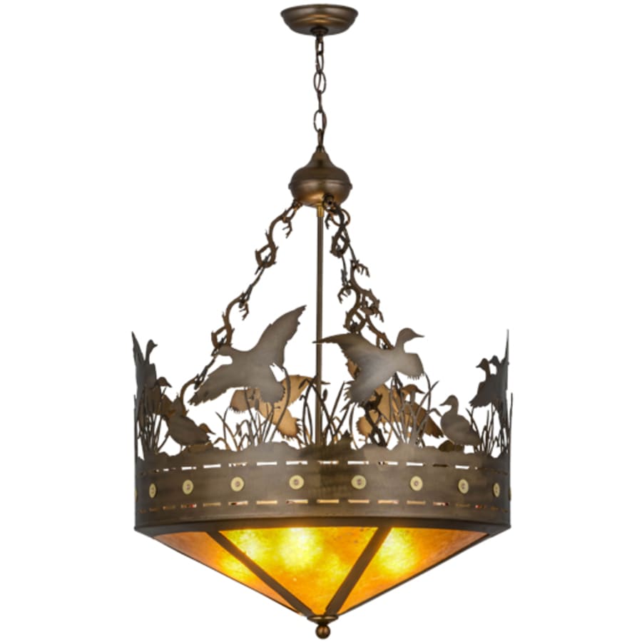 Ducks in Flight 4-Light 24" Wide Pendant