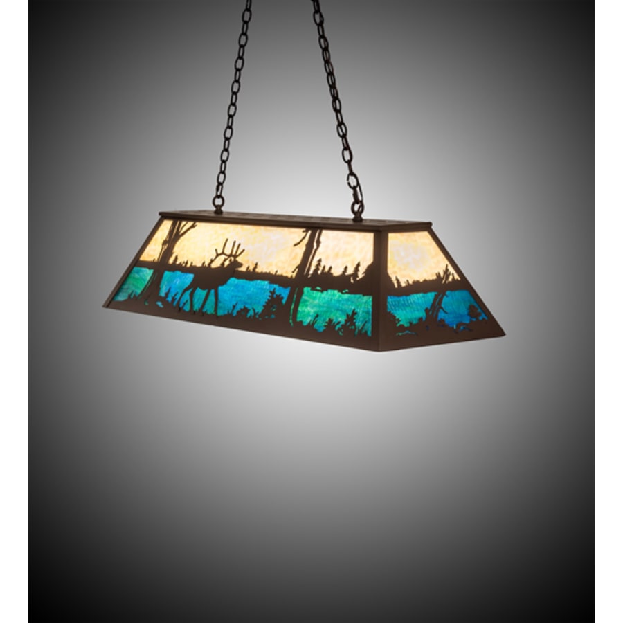 Elk At Lake 9-Light 48" Wide Linear Pendant