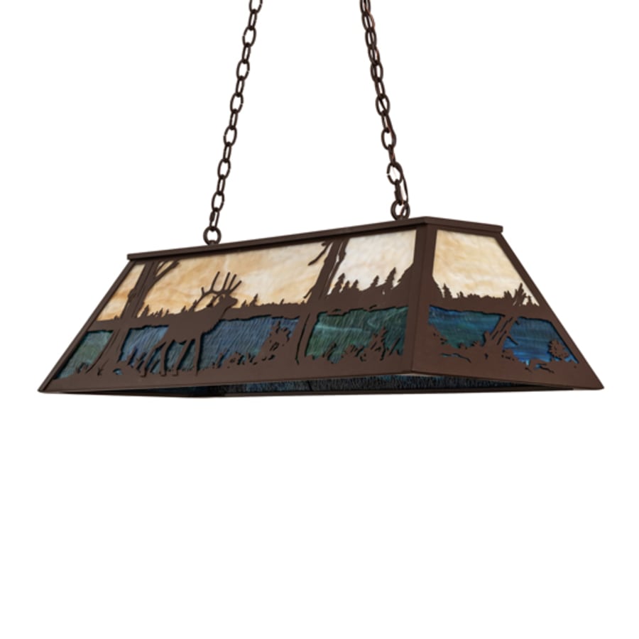 Elk At Lake 9-Light 48" Wide Linear Pendant