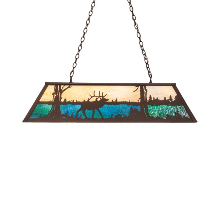 Elk At Lake 9-Light 48" Wide Linear Pendant