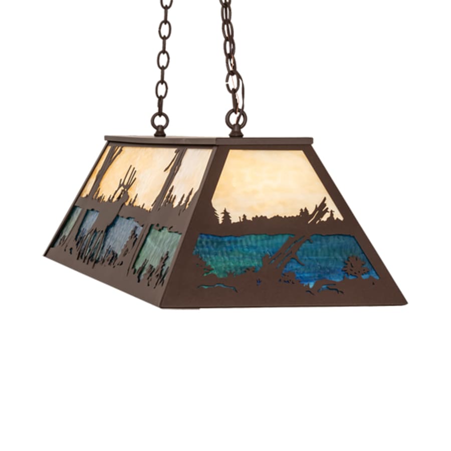 Elk At Lake 9-Light 48" Wide Linear Pendant