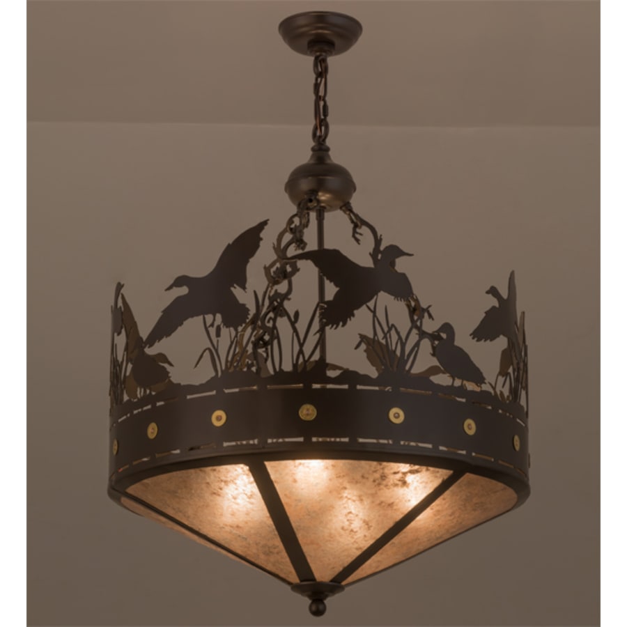 Ducks in Flight 4-Light 24" Wide Pendant