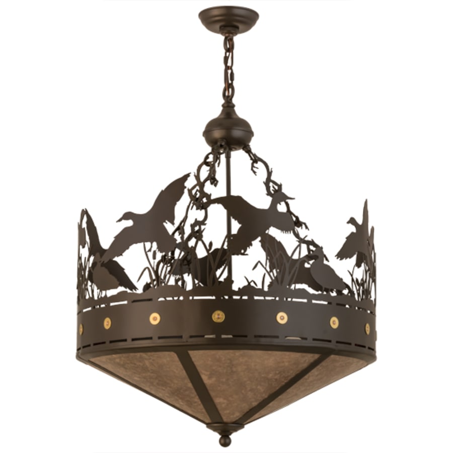Ducks in Flight 4-Light 24" Wide Pendant