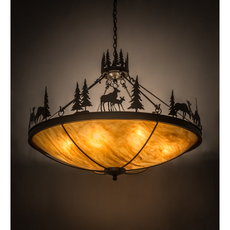 Deer Family 8-Light 48" Wide Pendant