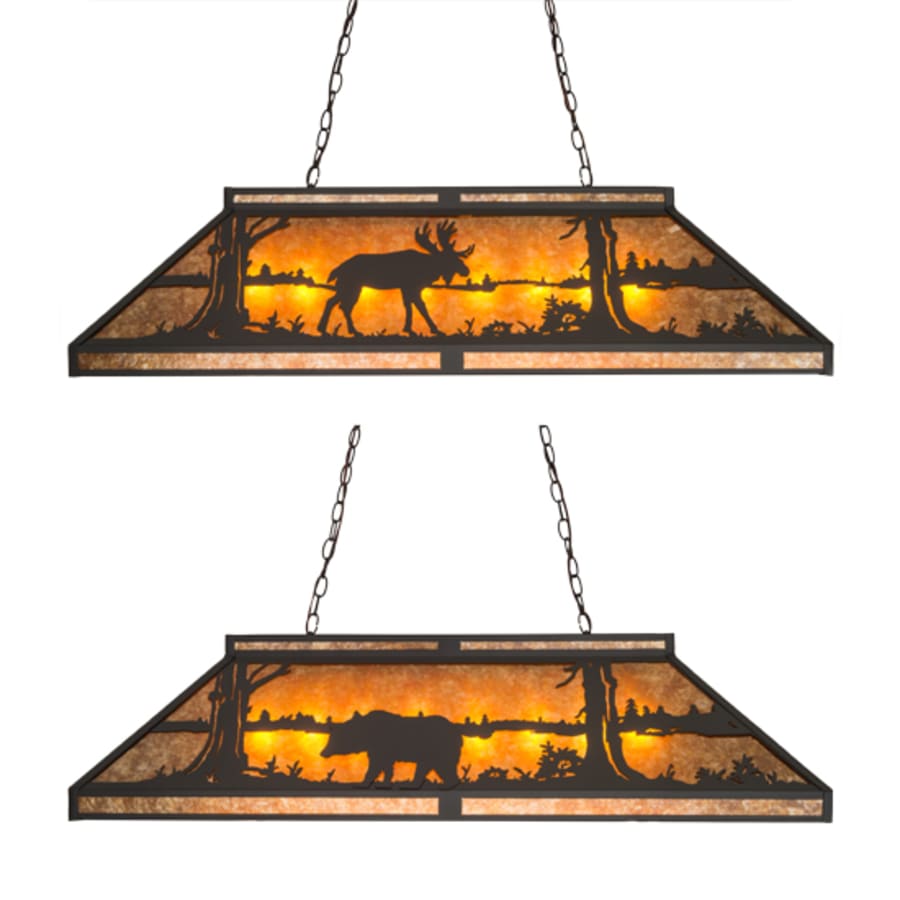 Moose and Black Bear 9-Light 48" Wide Linear Pendant