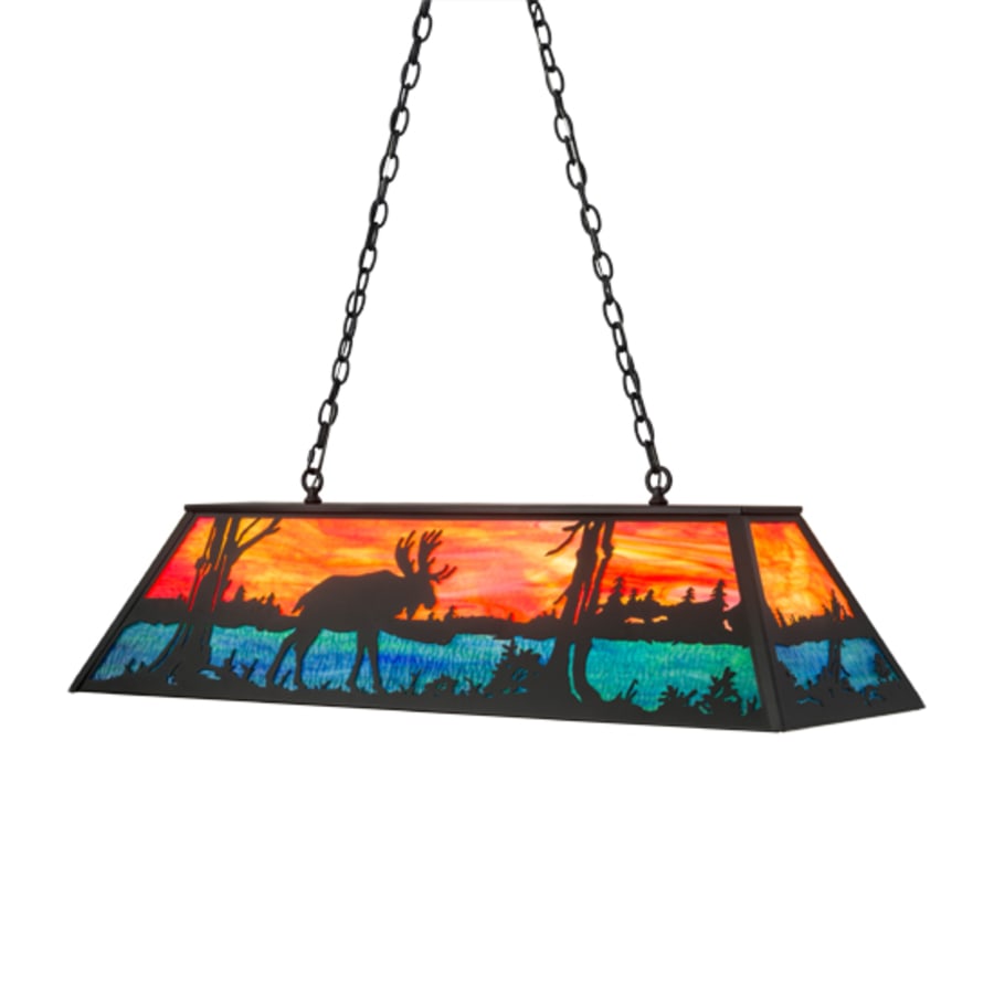 Moose At Lake 6-Light 48" Wide Linear Pendant