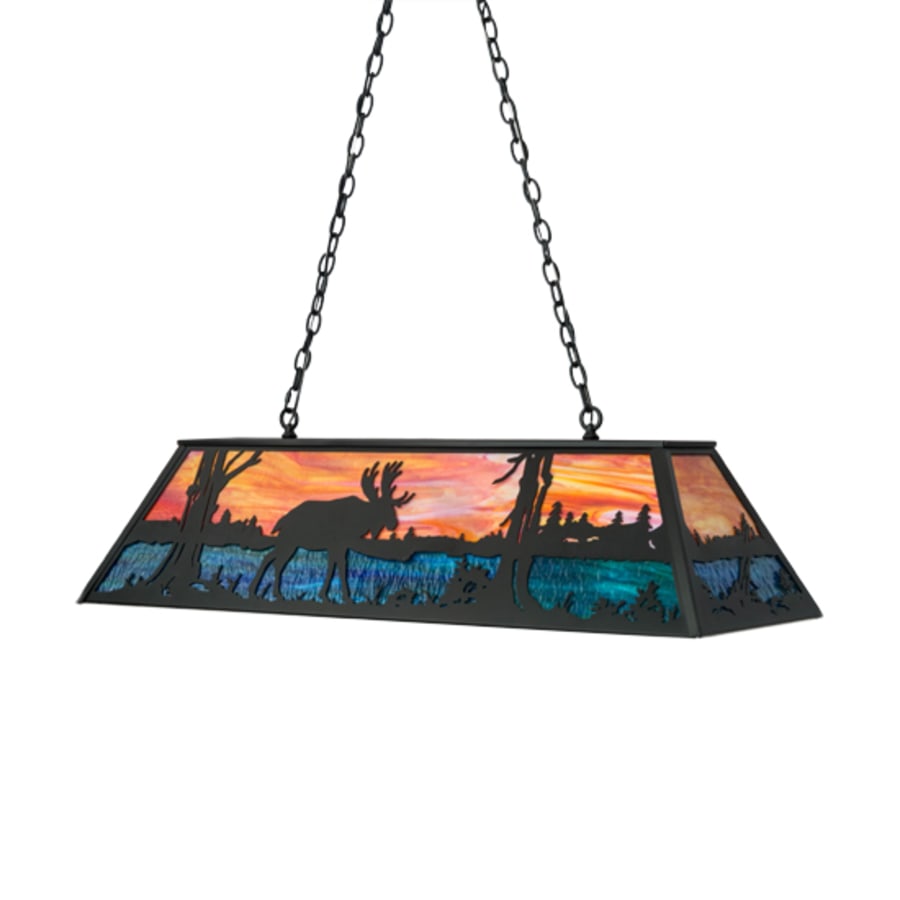 Moose At Lake 6-Light 48" Wide Linear Pendant