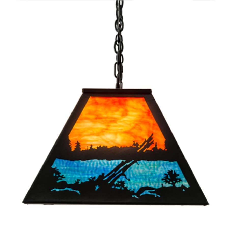 Moose At Lake 6-Light 48" Wide Linear Pendant