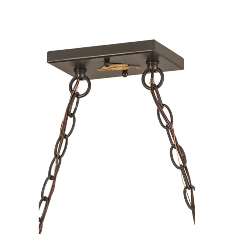 Elk and Deer At Lake 9-Light 61" Wide Linear Pendant