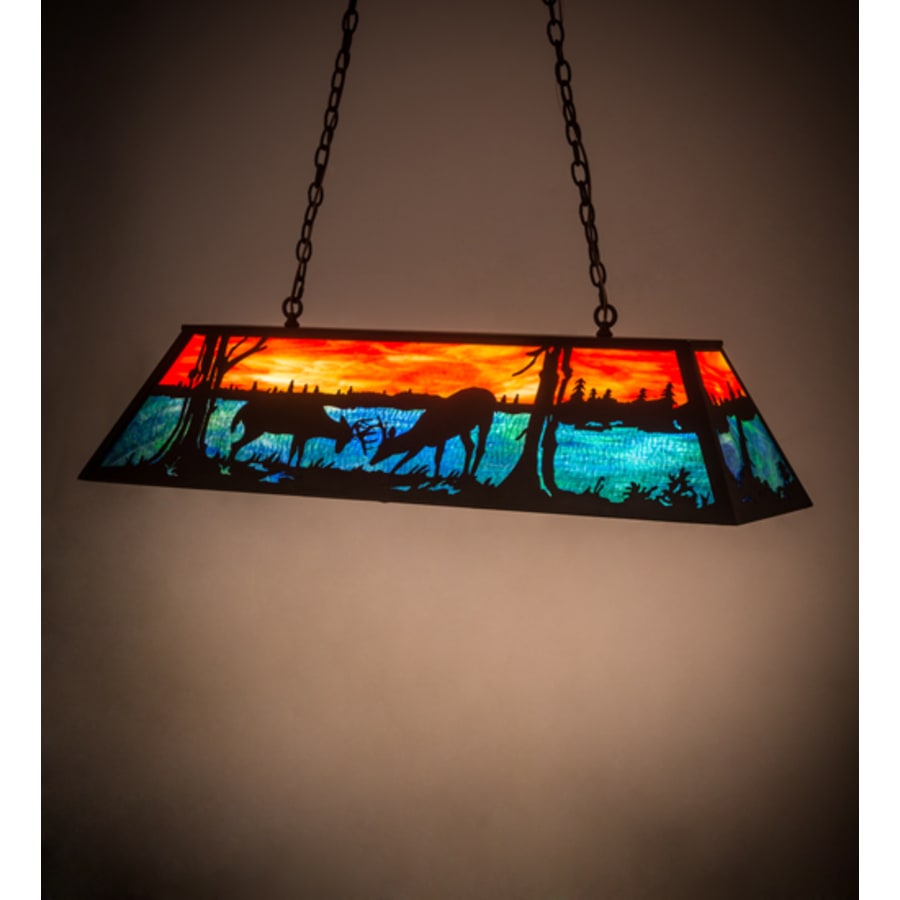 linear pendant shown as a main product image for long counters