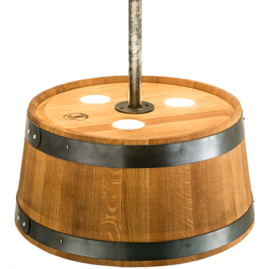 Three-Light 25" Wide Wood Pendant