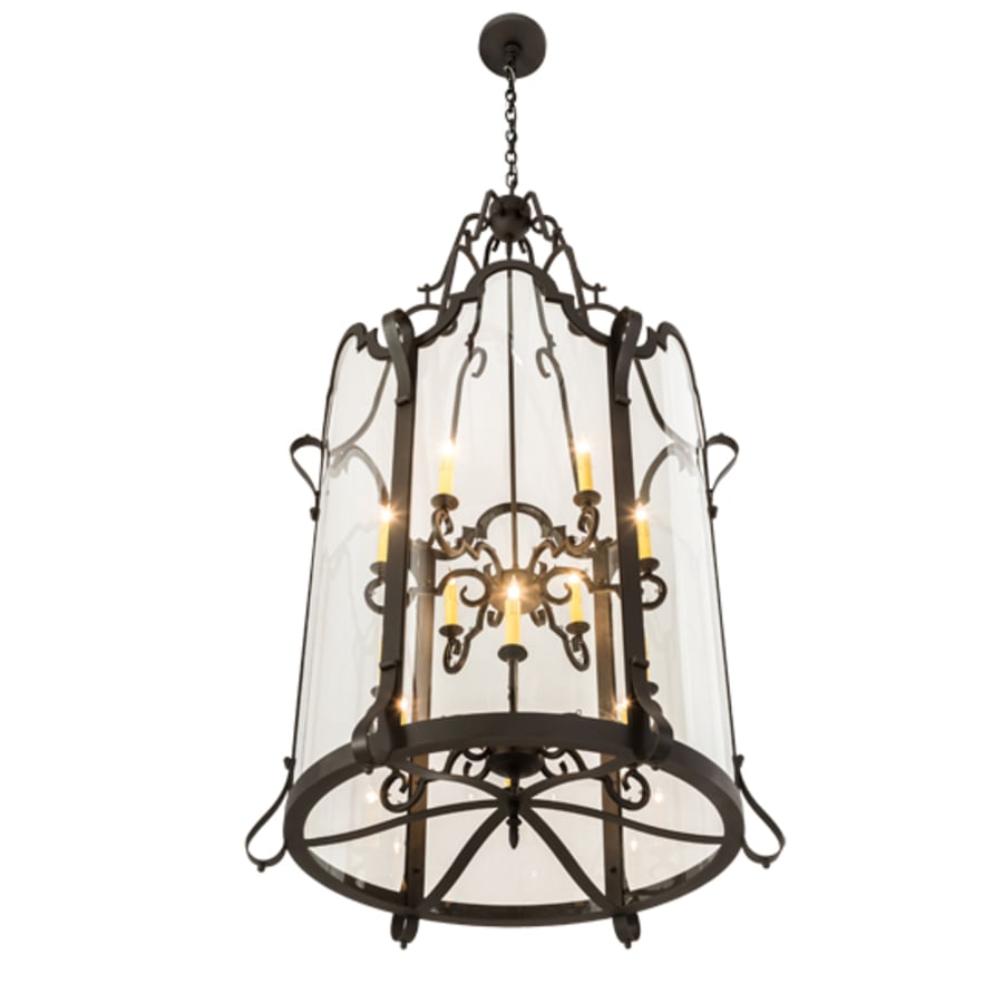 Twelve-Light 33" Wide Taper Candle Pendant