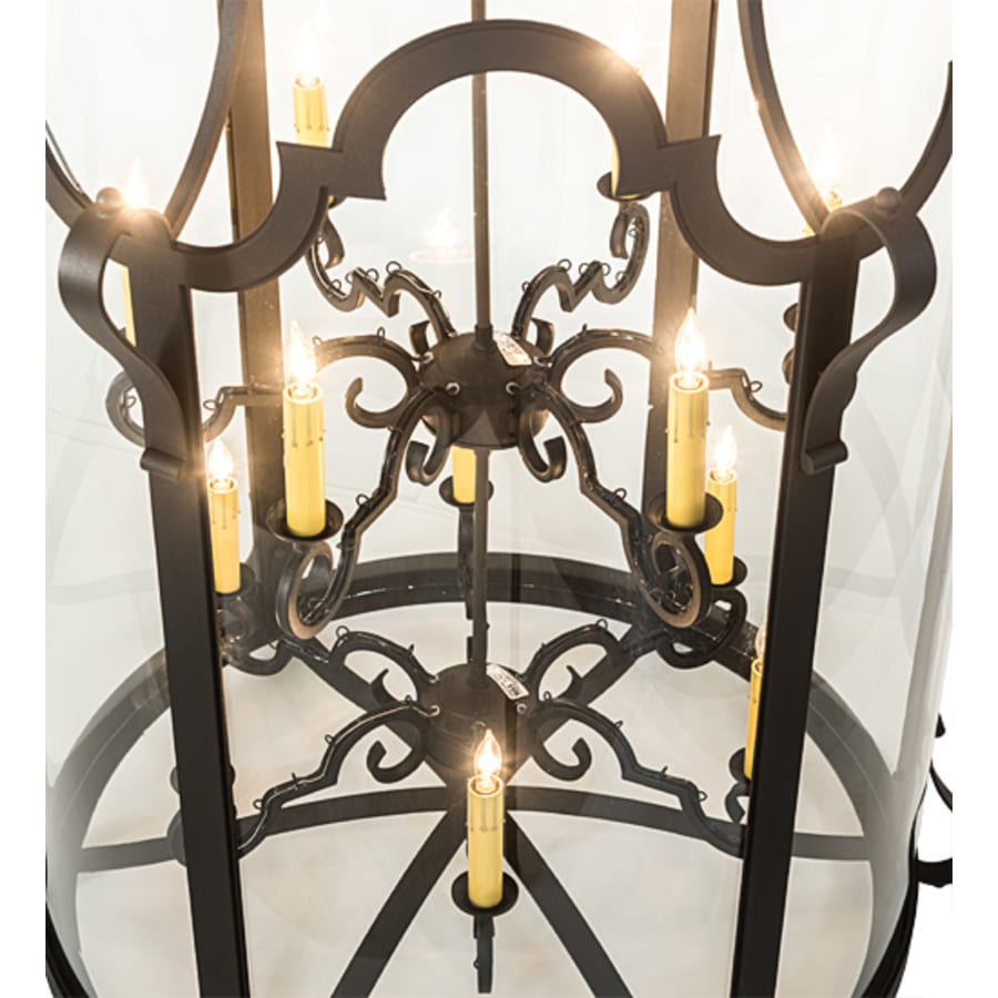 Twelve-Light 33" Wide Taper Candle Pendant