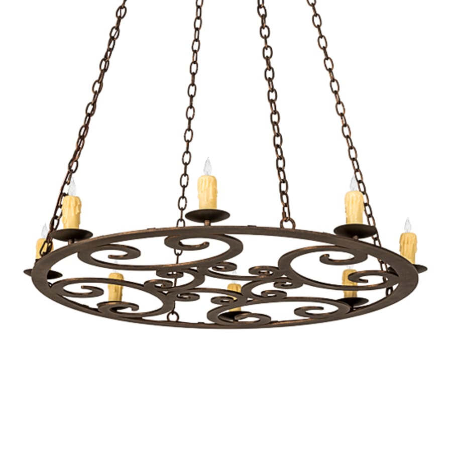 Eight-Light 42" Wide Taper Candle Pendant