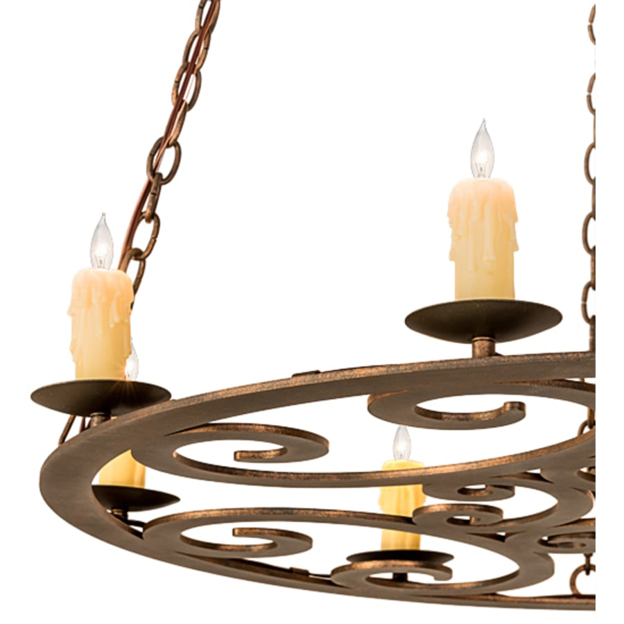 Eight-Light 42" Wide Taper Candle Pendant detail view 9