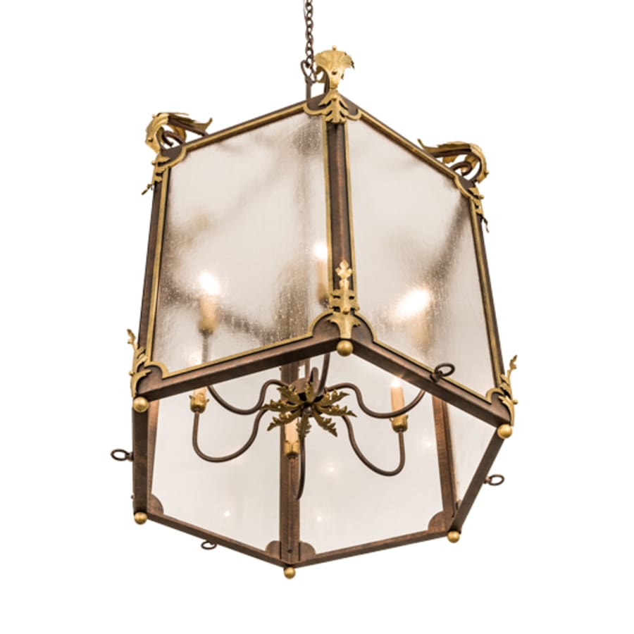 Six-Light 34" Wide Taper Candle Pendant