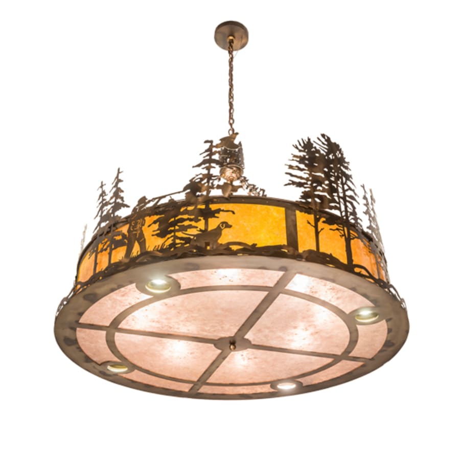 Eight-Light 50" Wide Abstract Pendant
