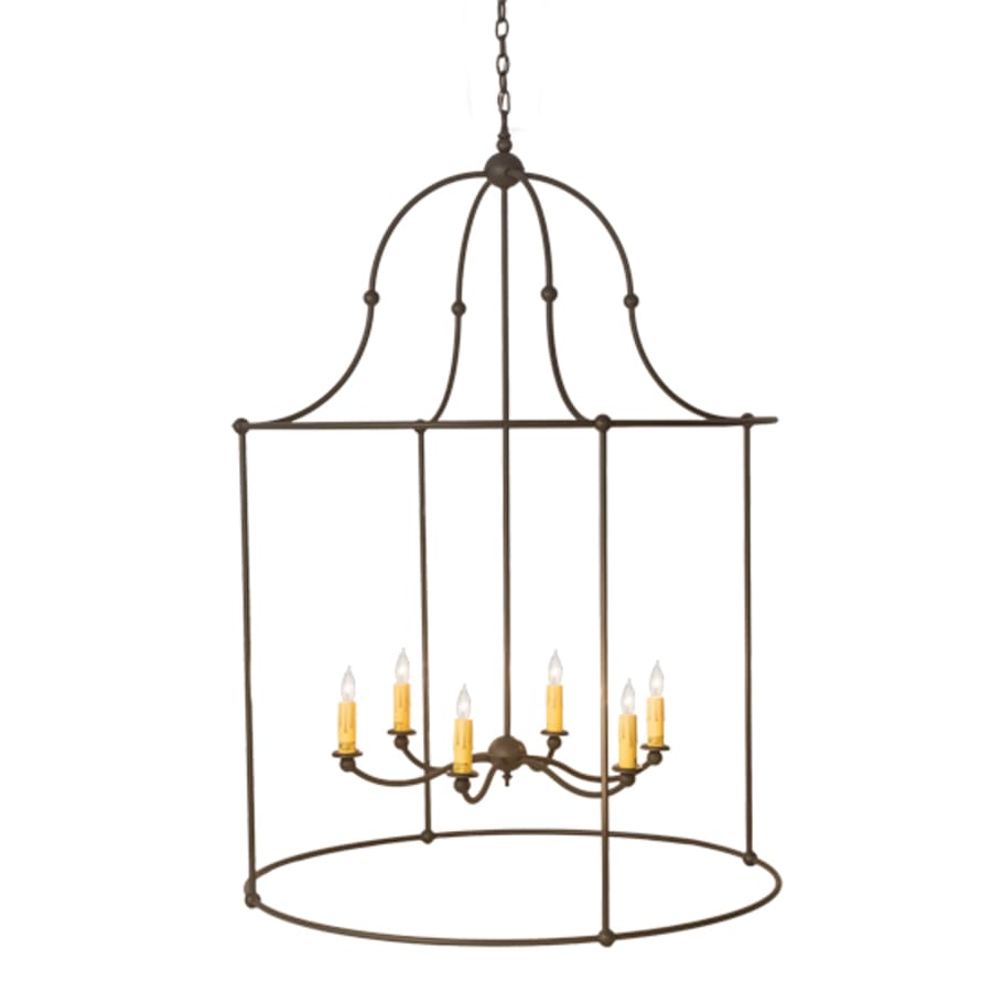 Six-Light 42" Wide Taper Candle Pendant