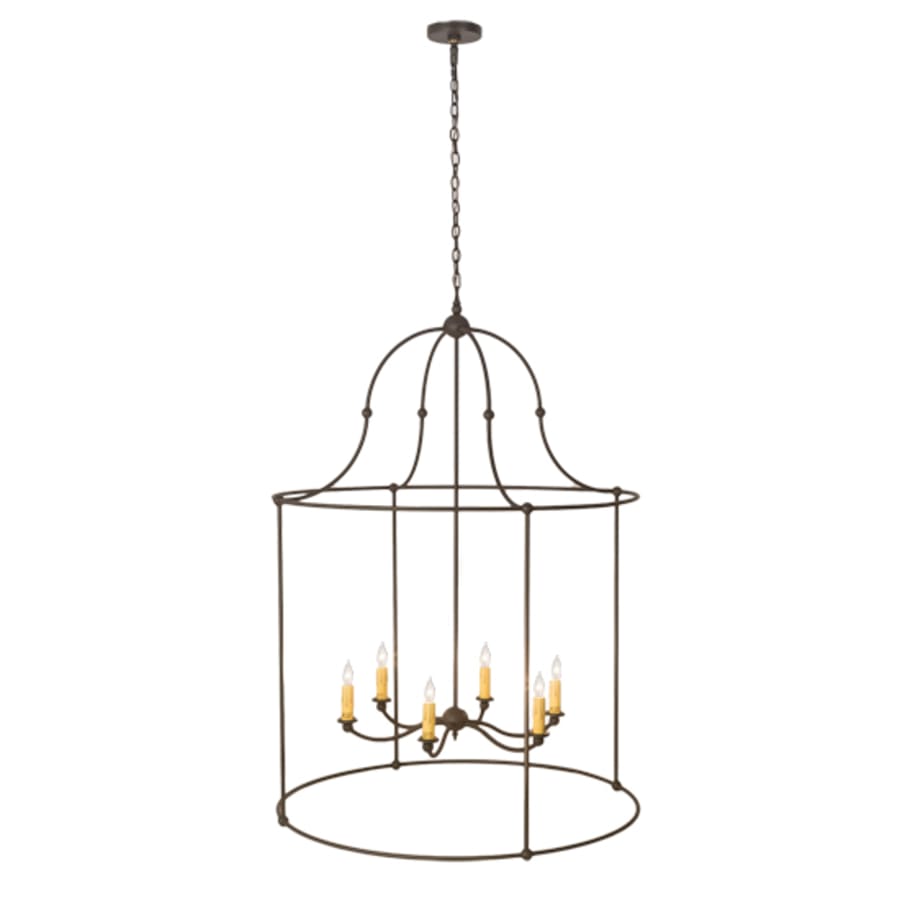 Six-Light 42" Wide Taper Candle Pendant