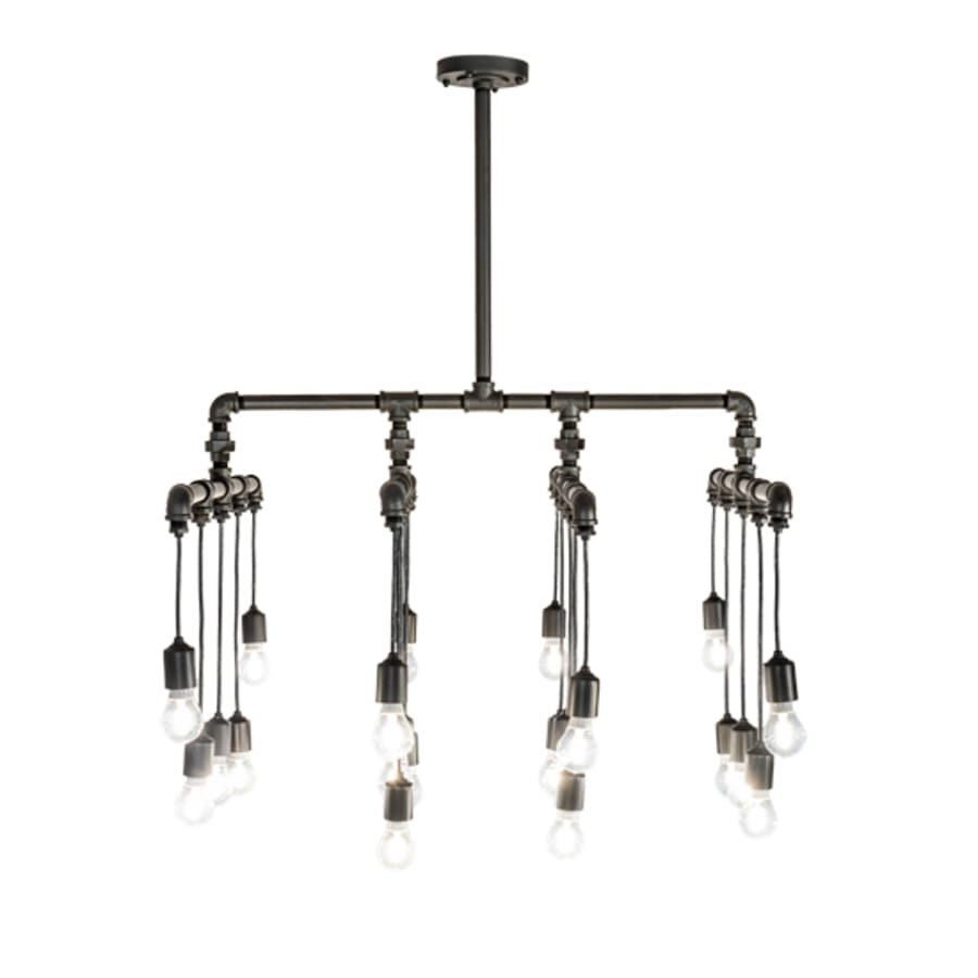 Twenty-Light 51" Wide Abstract Linear Pendant