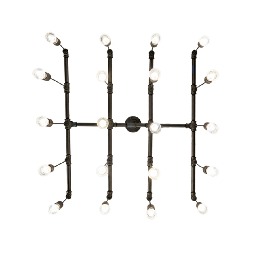 Twenty-Light 51" Wide Abstract Linear Pendant