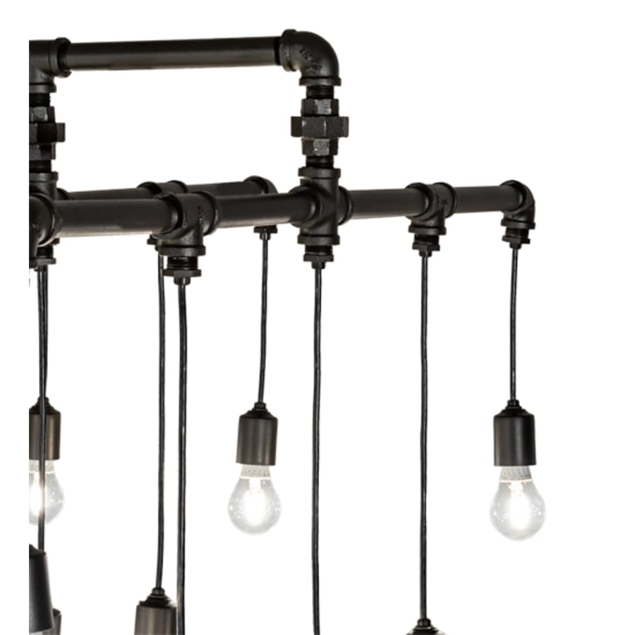 Twenty-Light 51" Wide Abstract Linear Pendant