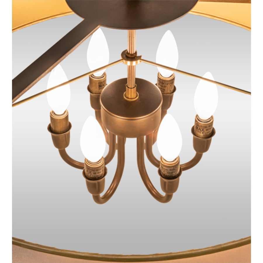Six-Light 36" Wide Pendant