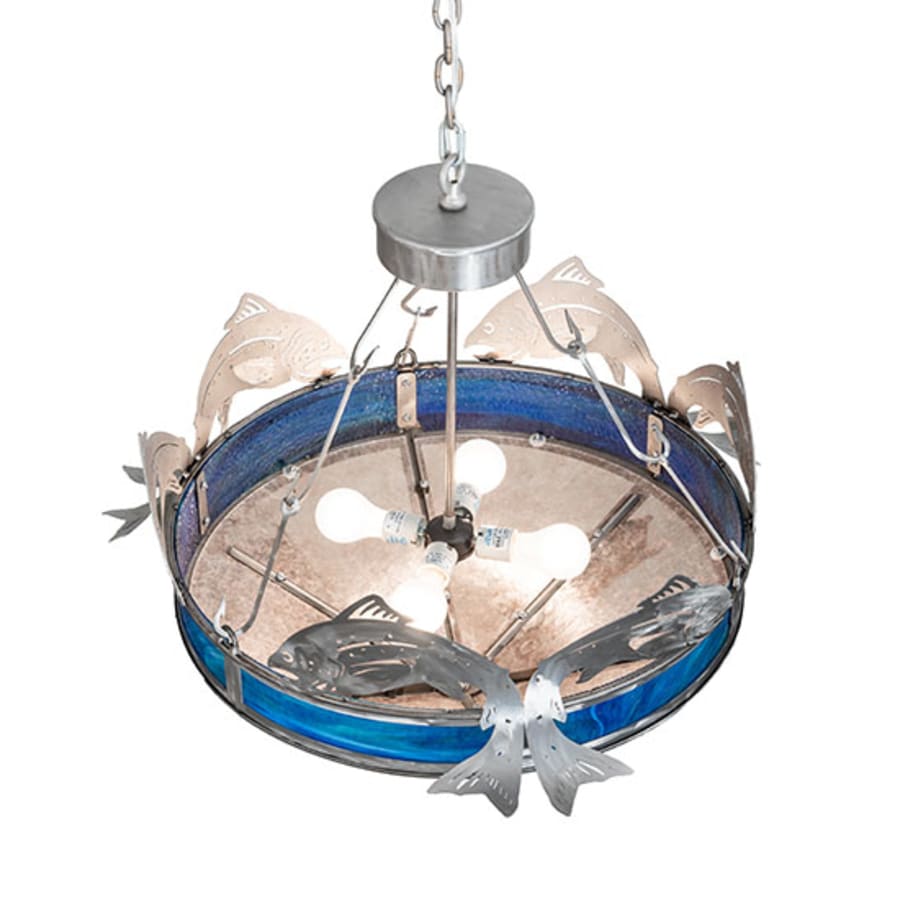 Four-Light 27" Wide Abstract Pendant