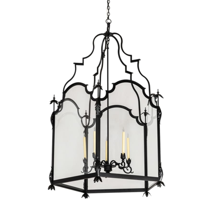 Five-Light 46" Wide Taper Candle Pendant