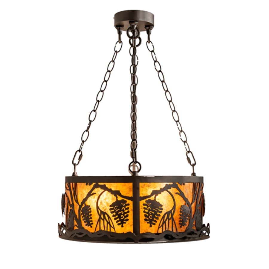 Four-Light 18" Wide Abstract Pendant
