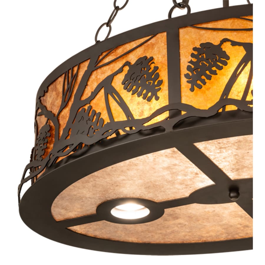 Four-Light 18" Wide Abstract Pendant