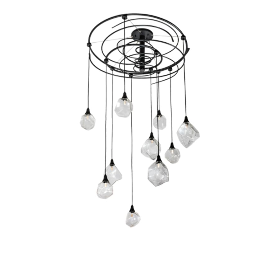 Ten-Light 55" Wide Abstract Multi-Light Pendant