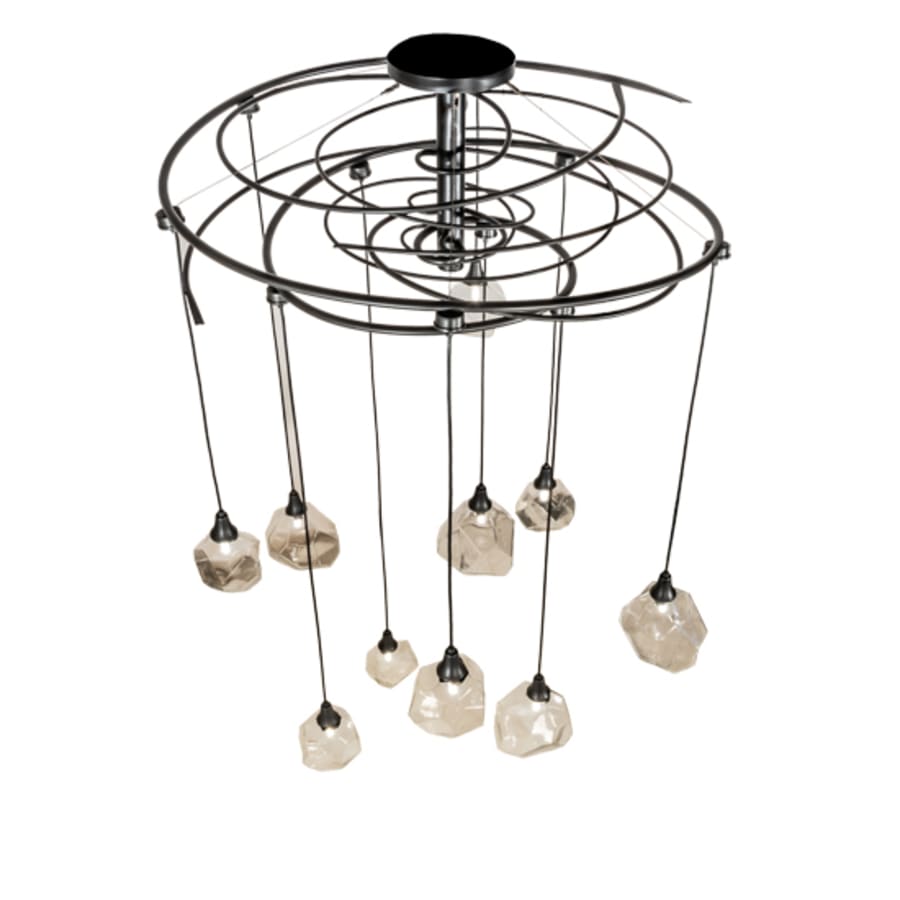Ten-Light 55" Wide Abstract Multi-Light Pendant