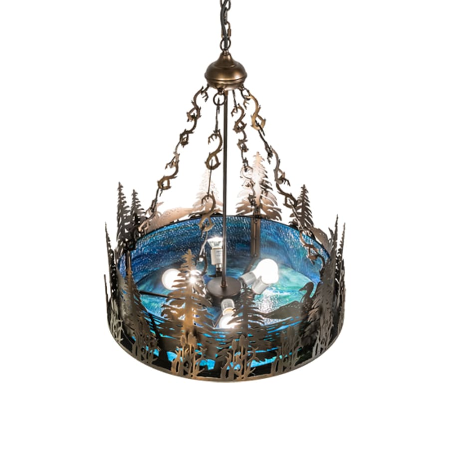 Three-Light 26" Wide Abstract Pendant