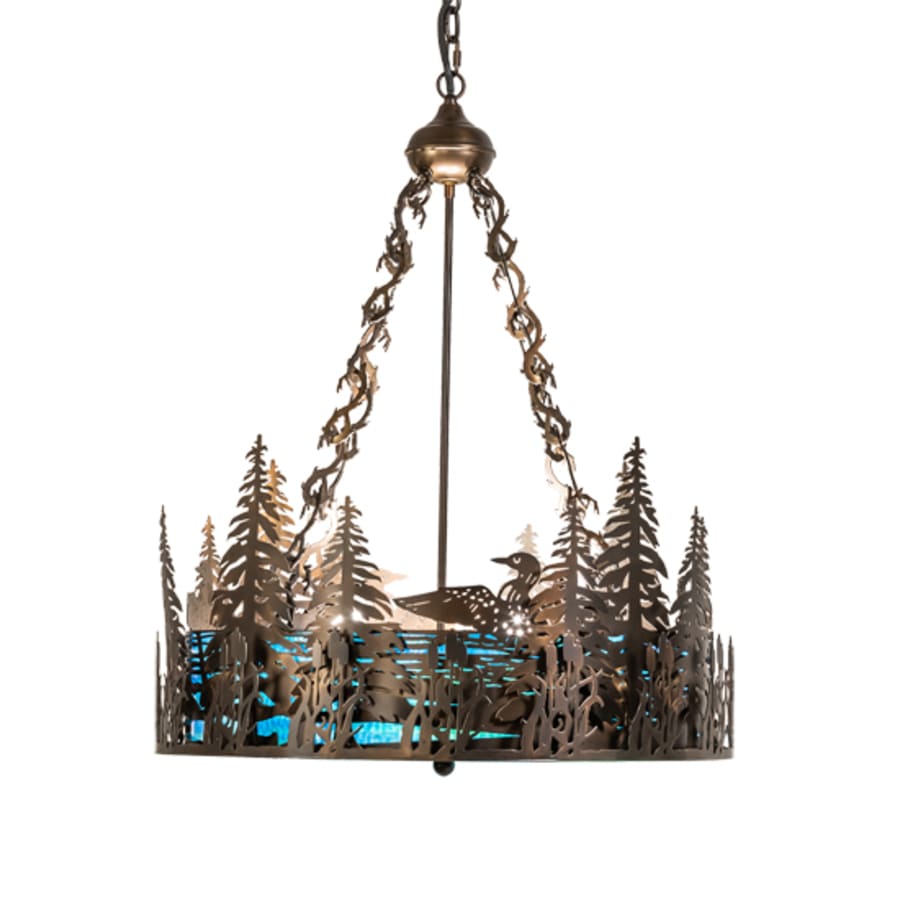 Three-Light 26" Wide Abstract Pendant