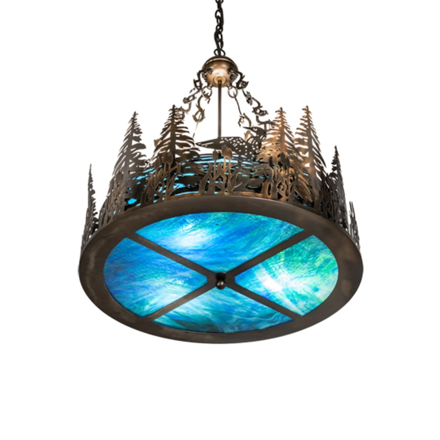 Three-Light 26" Wide Abstract Pendant