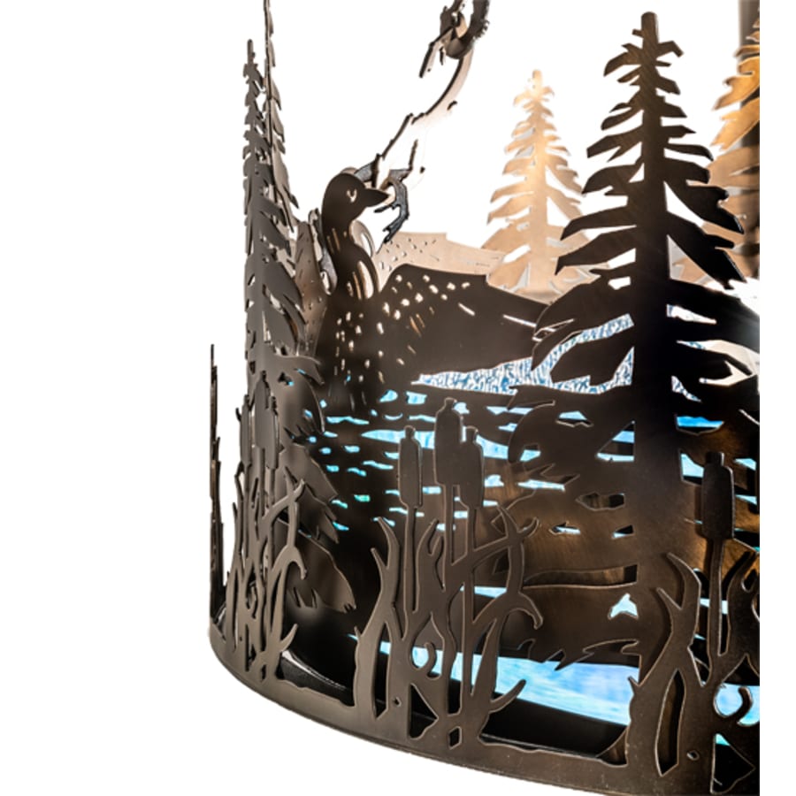 Three-Light 26" Wide Abstract Pendant