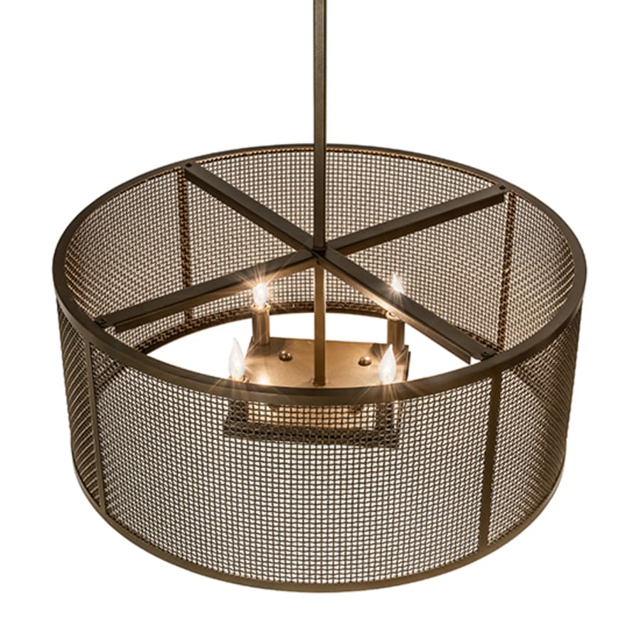 Four-Light 24" Wide Cage Pendant