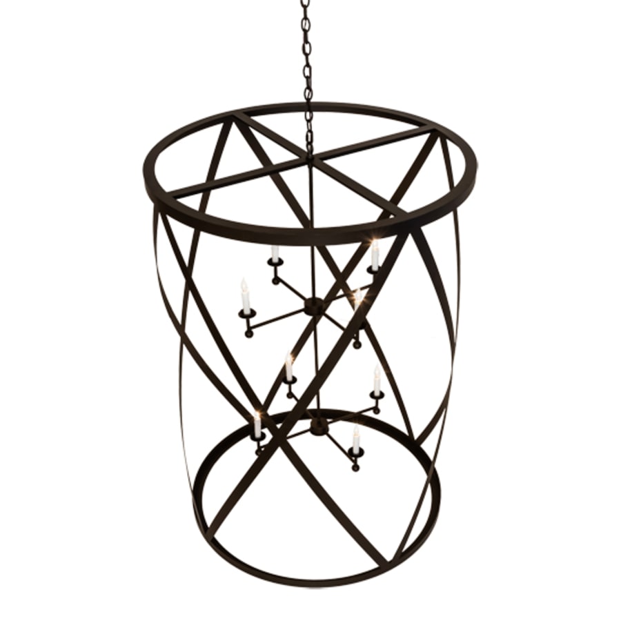 Eight-Light 42" Wide Taper Candle Pendant