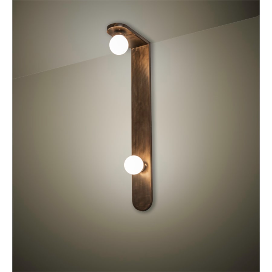 steel wall sconce shown as a main product image for hallways