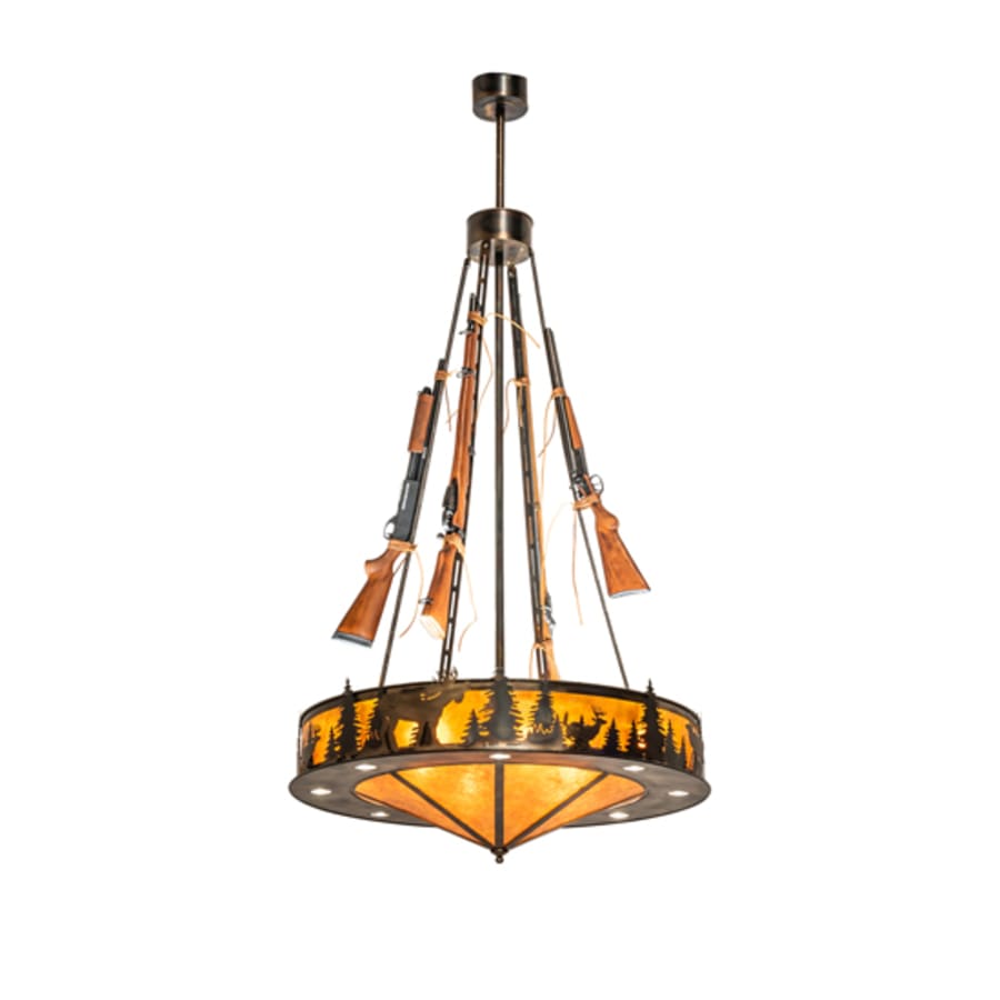 Eight-Light 48" Wide Abstract Pendant