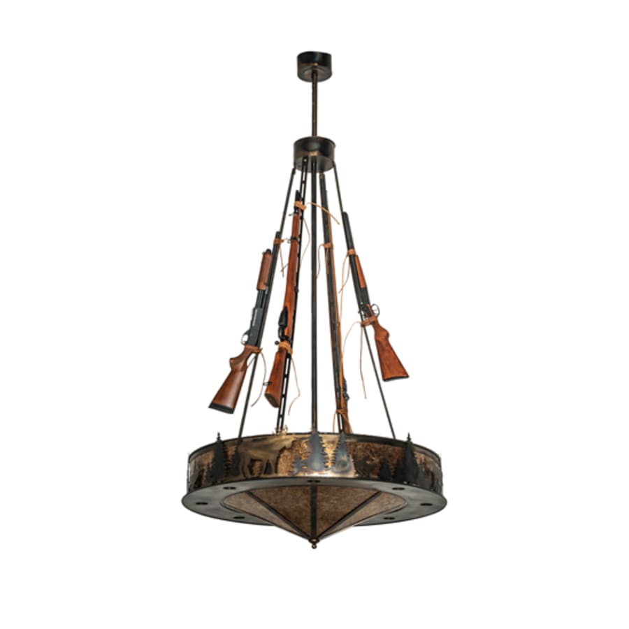 Eight-Light 48" Wide Abstract Pendant